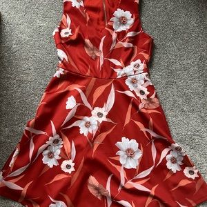 Brand new red floral dress